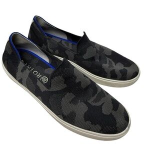 Rothys Slip On Sneaker Shoes Womens SZ 10 Camo Comfort  Black Camouflage Loafer
